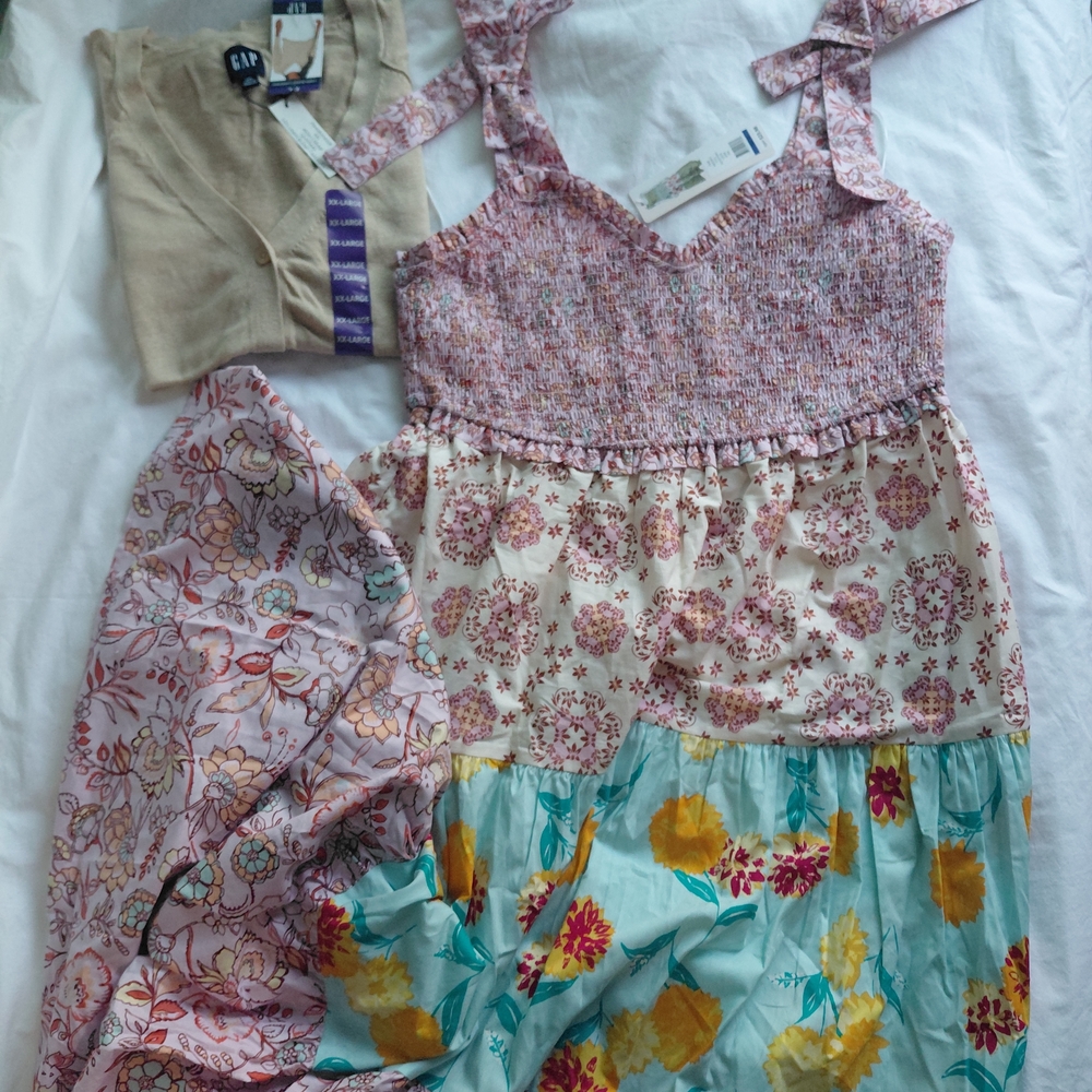 Nanette Lepore Floral Kids Dress in Pink, Cream, and Blue